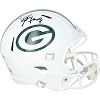 Brett Favre Green Bay Packers Autographed Riddell 2024 Alternate White Speed Replica Helmet