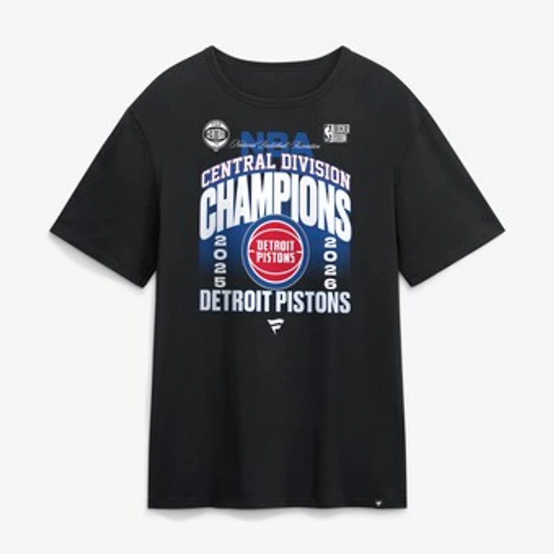 Men's Black Detroit Pistons 2026 Central Division Champions Locker Room T-Shirt