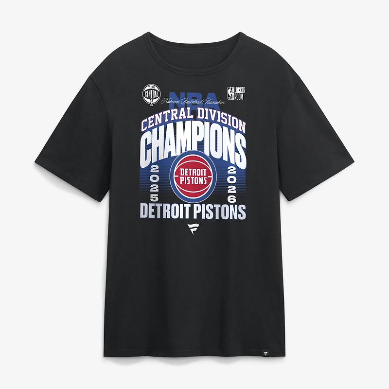 Men's Black Detroit Pistons 2026 Central Division Champions Locker Room T-Shirt