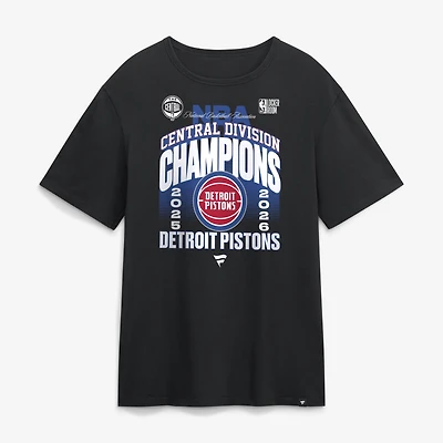 Men's  Black Detroit Pistons 2026 Central Division Champions Locker Room T-Shirt