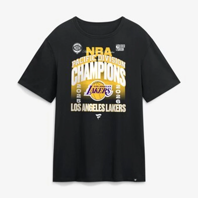 Men's Black Los Angeles Lakers 2026 Pacific Division Champions Locker Room T-Shirt
