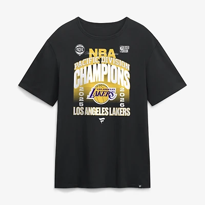 Men's  Black Los Angeles Lakers 2026 Pacific Division Champions Locker Room T-Shirt