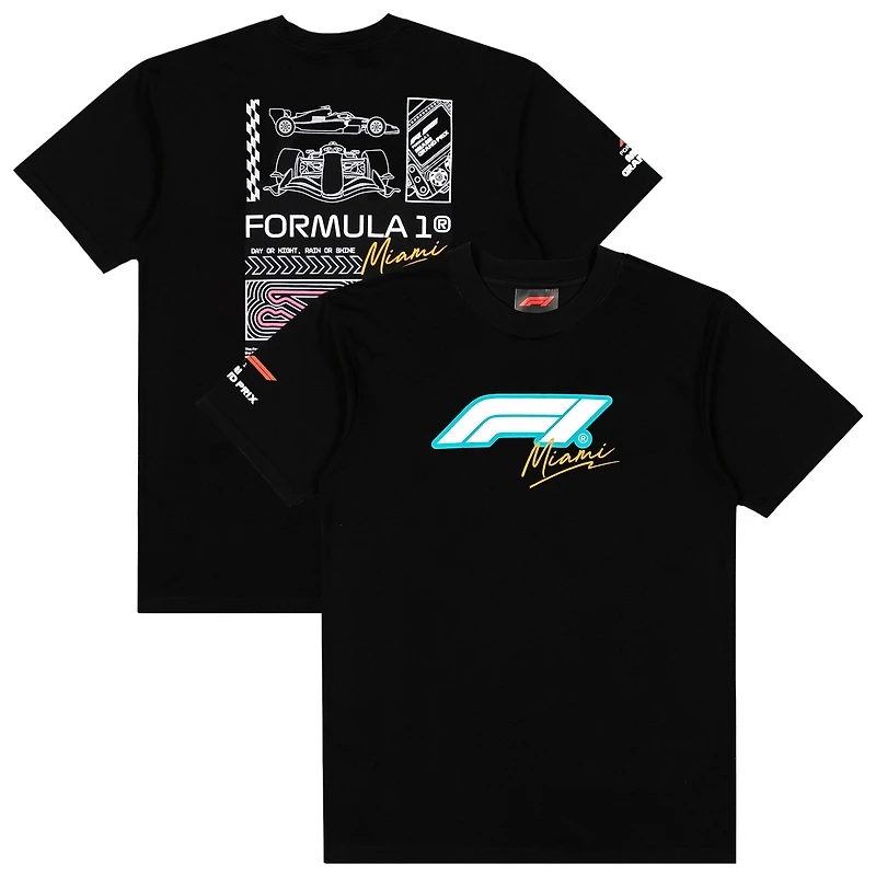 Men's Black 2026 Miami Grand Prix Steering T-Shirt