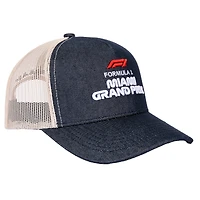 Unisex Navy/Cream 2026 Miami Grand Prix Denim Trucker Hat