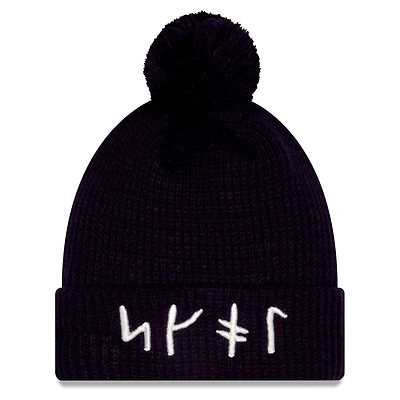 Youth New Era Purple Minnesota Vikings 2026 Rivalries Collection Sideline Cuffed Knit Hat with Pom