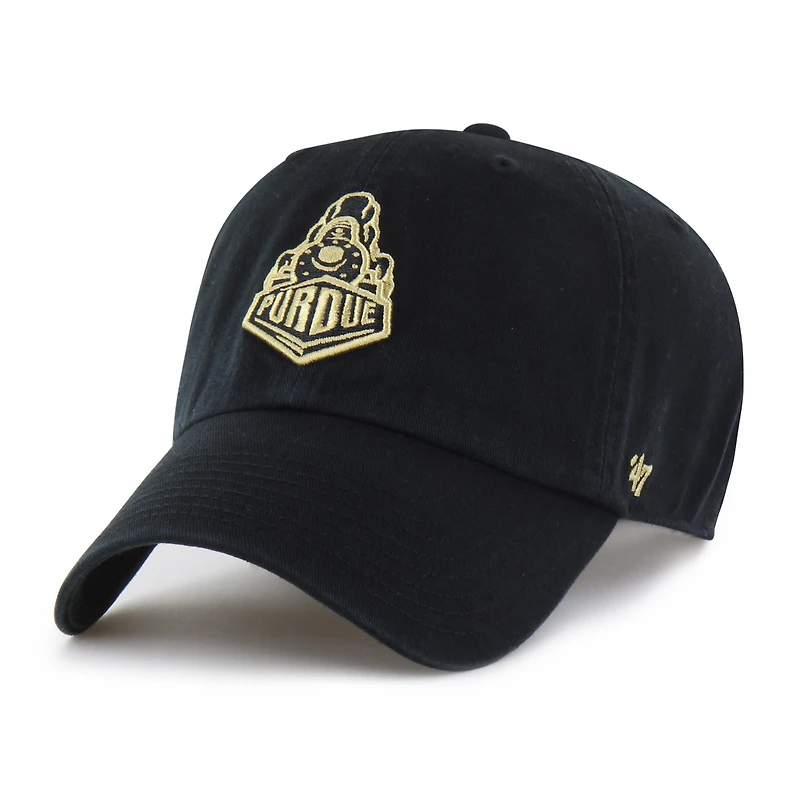 Men's '47 Black Purdue Boilermakers Clean Up Adjustable Hat