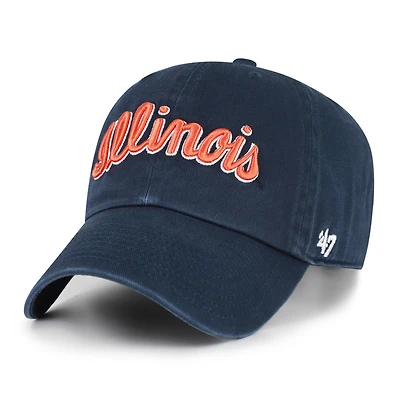 Men's '47 Navy Illinois Fighting Illini Clean Up Adjustable Hat