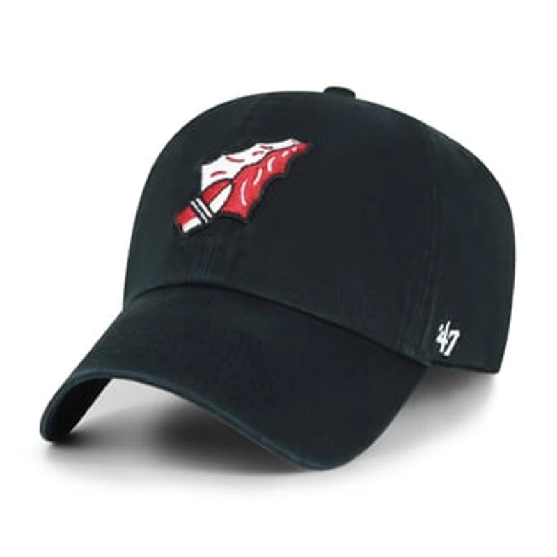 Men's '47  Black Florida State Seminoles Vault Clean Up Adjustable Hat