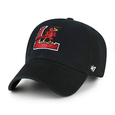 Men's '47 Black Louisville Cardinals Vault Clean Up Adjustable Hat