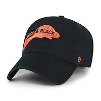 Men's '47  Black Oregon State Beavers Vault Clean Up Adjustable Hat