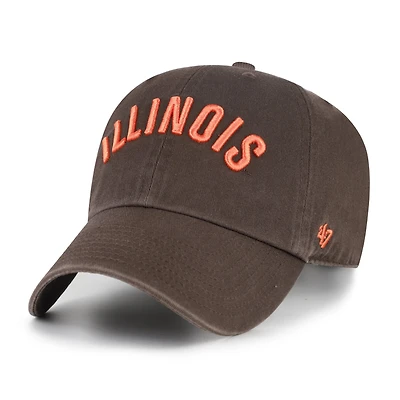Men's '47 Brown Illinois Fighting Illini Vault Clean Up Adjustable Hat