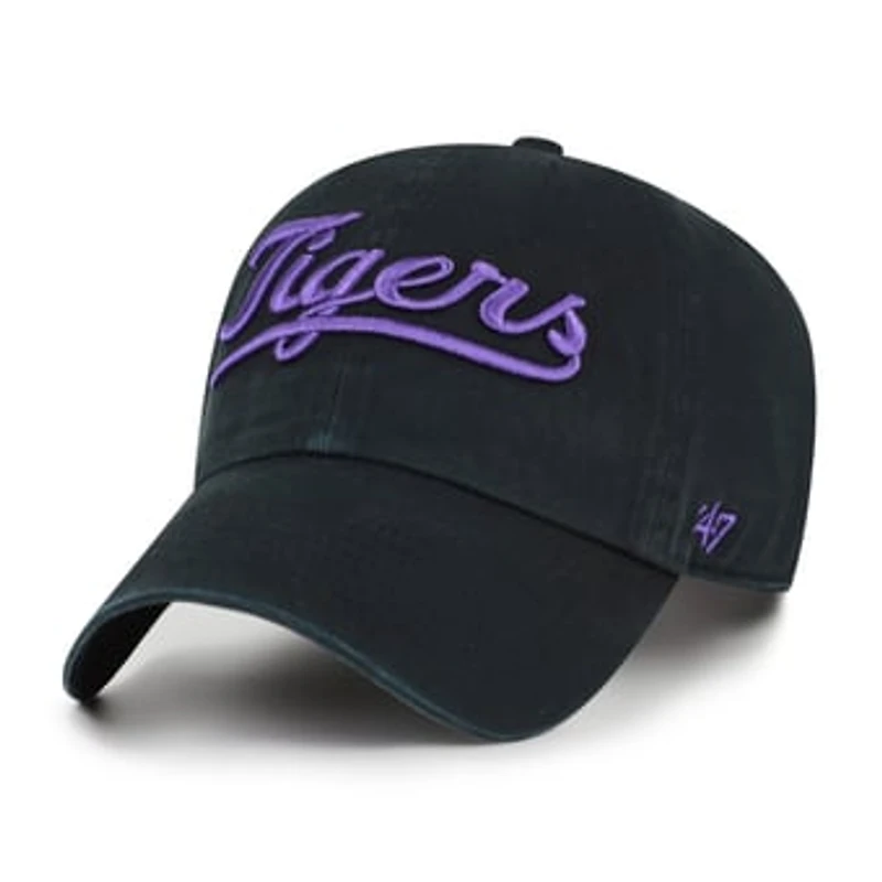 Men's '47  Black LSU Tigers Vault Clean Up Adjustable Hat