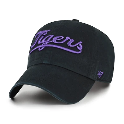 Men's '47 Black LSU Tigers Vault Clean Up Adjustable Hat