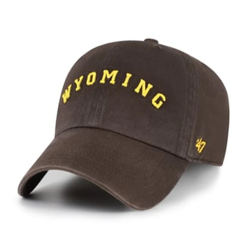 Men's '47 Brown Wyoming Cowboys Vault Clean Up Adjustable Hat