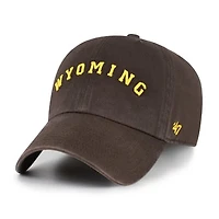 Men's '47  Brown Wyoming Cowboys Vault Clean Up Adjustable Hat