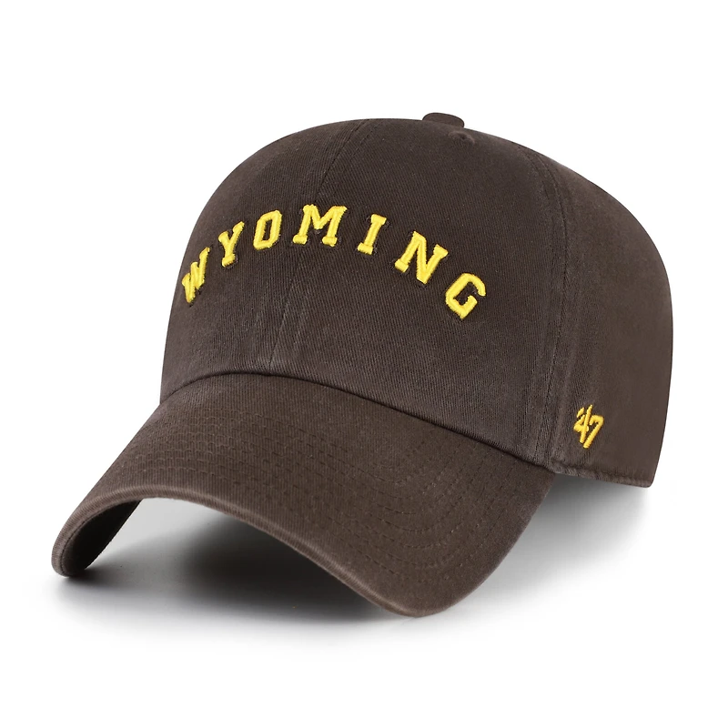 Men's '47 Brown Wyoming Cowboys Vault Clean Up Adjustable Hat
