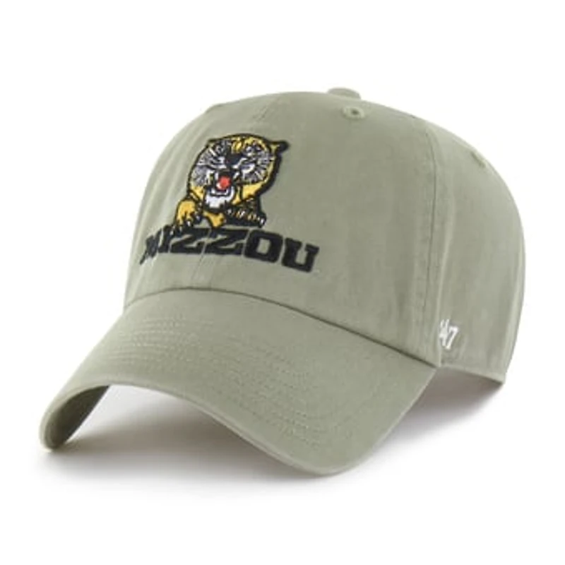 Men's '47 Moss Green Missouri Tigers Vault Clean Up Adjustable Hat