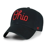 Men's '47  Black Ohio State Buckeyes Vault Clean Up Adjustable Hat