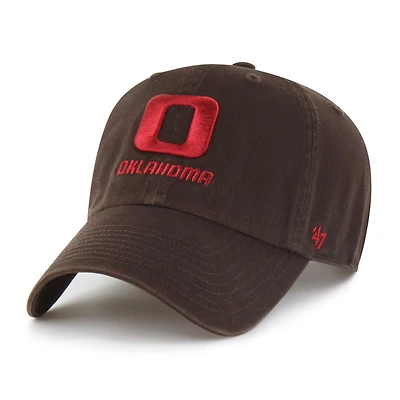 Men's '47 Brown Oklahoma Sooners Vault Clean Up Adjustable Hat