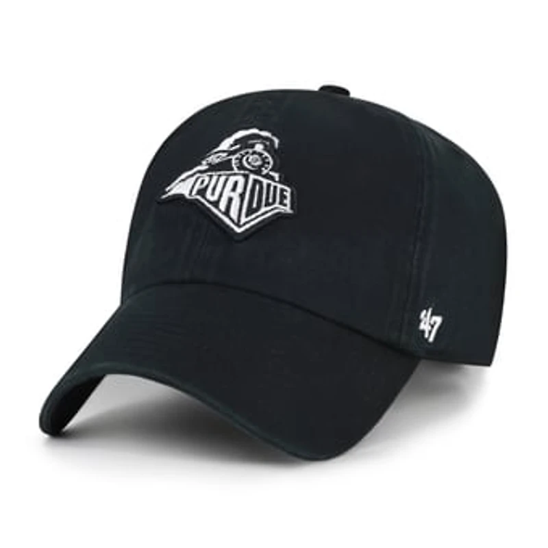 Men's '47 Black Purdue Boilermakers Vault Clean Up Adjustable Hat