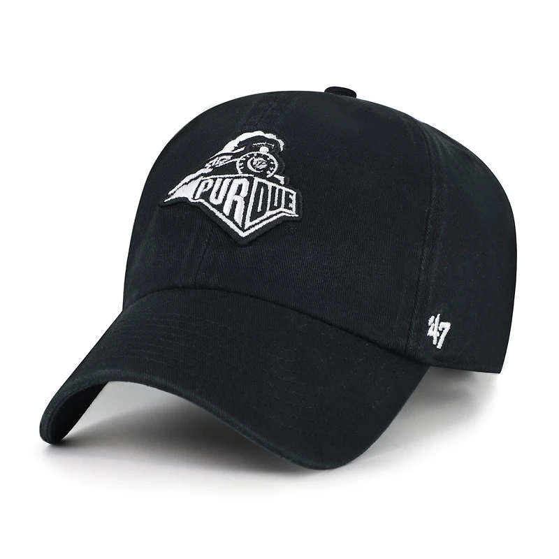 Men's '47 Black Purdue Boilermakers Vault Clean Up Adjustable Hat