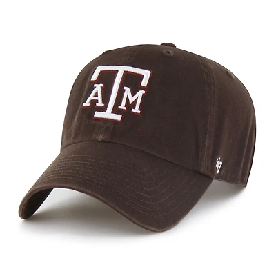 Men's '47 Brown Texas A&M Aggies Vault Clean Up Adjustable Hat