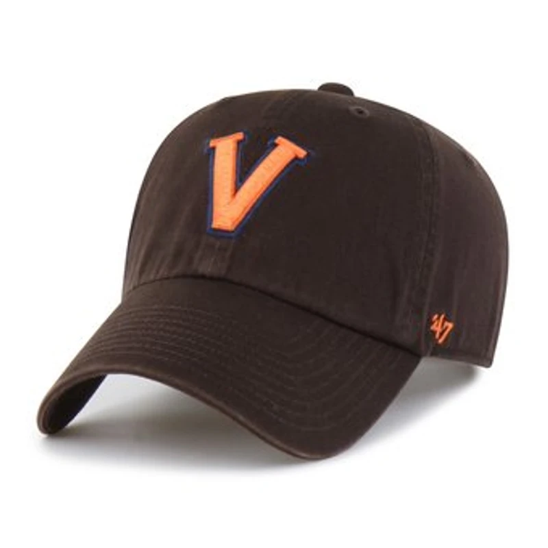 Men's '47 Brown Virginia Cavaliers Vault Clean Up Adjustable Hat