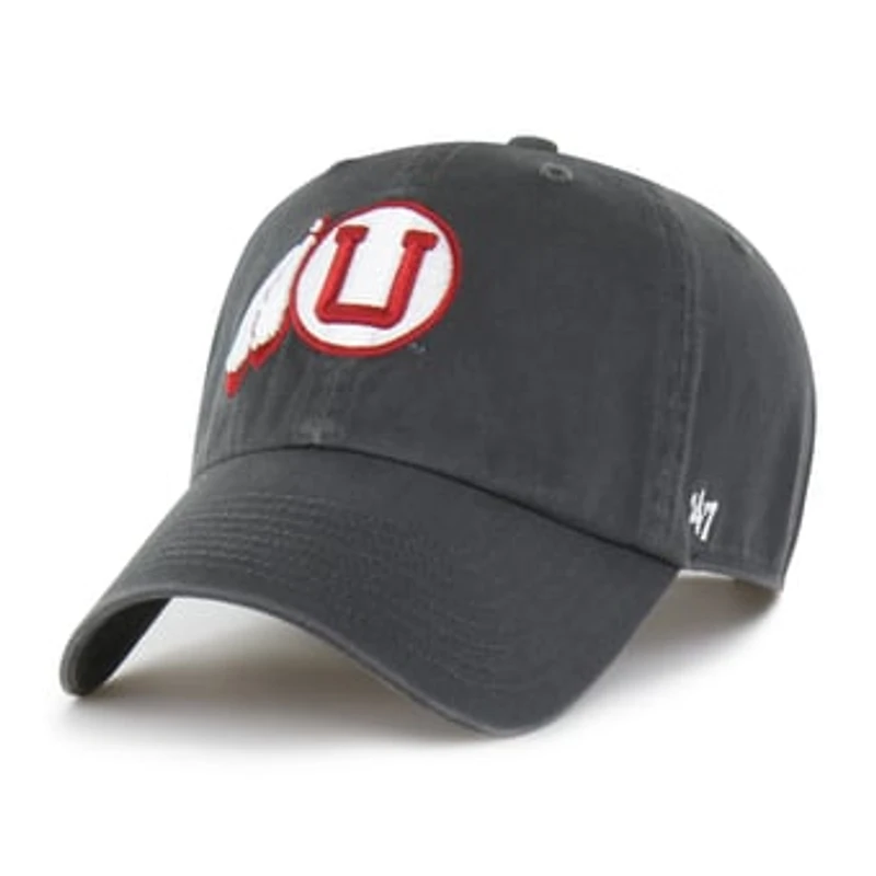 Men's '47 Charcoal Utah Utes Vault Clean Up Adjustable Hat
