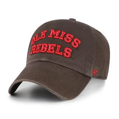 Men's '47  Brown Ole Miss Rebels Vault Clean Up Adjustable Hat