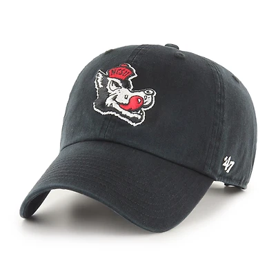 Men's '47 Black NC State Wolfpack Vault Clean Up Adjustable Hat
