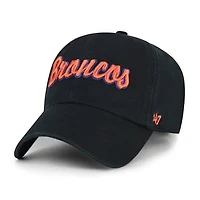 Men's '47  Black Boise State Broncos Vault Clean Up Adjustable Hat