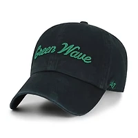 Men's '47  Black Tulane Green Wave Vault Clean Up Adjustable Hat