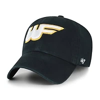 Men's '47  Black Wake Forest Demon Deacons Vault Clean Up Adjustable Hat
