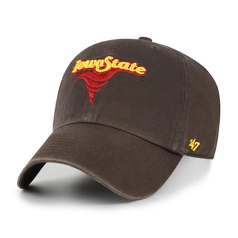 Men's '47 Brown Iowa State Cyclones Vault Clean Up Adjustable Hat