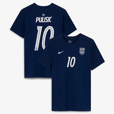Men's Nike Christian Pulisic Navy USMNT Away Name & Number T-Shirt