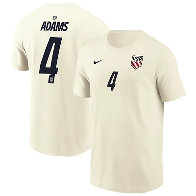 Men's Nike Tyler Adams Cream USMNT Home Name & Number T-Shirt