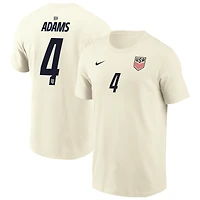 Men's Nike Tyler Adams Cream USMNT Home Name & Number T-Shirt
