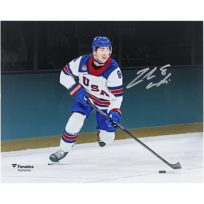 Zach Werenski Team USA Autographed 8" x 10" 2026 Winter Olympics Gold Medal Winner Photograph