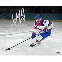 Vincent Trocheck Team USA Autographed 16" x 20" 2026 Winter Olympics Gold Medal Winner Photograph with "26 Gold Medal" Inscription