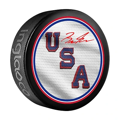 Brock Faber Team USA Autographed 2026 Winter Olympics Hockey Puck