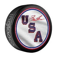 Brock Faber Team USA Autographed 2026 Winter Olympics Hockey Puck