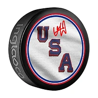 Vincent Trocheck Team USA Autographed 2026 Winter Olympics Hockey Puck