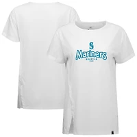 Women's Levelwear White Seattle Mariners Blue Haven Influx Cornerstone T-Shirt