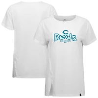 Women's Levelwear White Cincinnati Reds Blue Haven Influx Cornerstone T-Shirt
