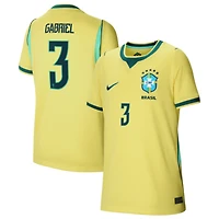Youth Nike Gabriel Magalhães Yellow Brazil National Team 2026 Home Stadium Replica Jersey