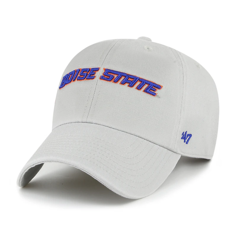 Men's '47 Gray Boise State Broncos Clean Up Adjustable Hat