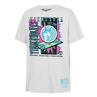 Youth Mitchell & Ness  White Minnesota Timberwolves Neon Court Shock T-Shirt