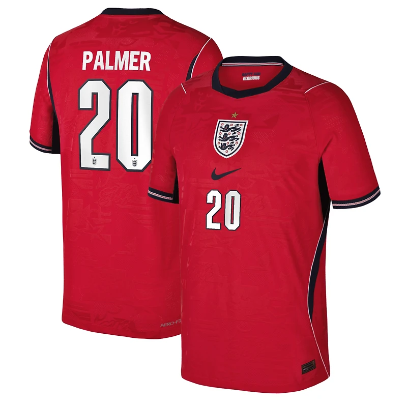 Youth Nike Cole Palmer Red England National Team 2026 Away Match Authentic Jersey