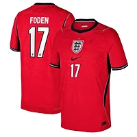 Youth Nike Phil Foden Red England National Team 2026 Away Match Authentic Jersey