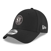 Men's New Era  Black Brooklyn Nets Team 9FORTY Adjustable Hat
